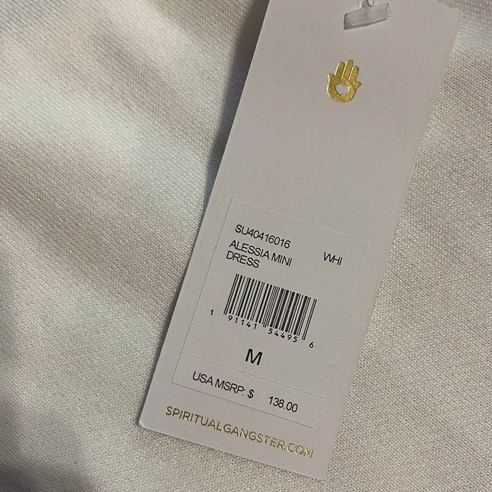 NWT Spiritual Gangster Alessia White Mini Dress - Picture 5 of 14
